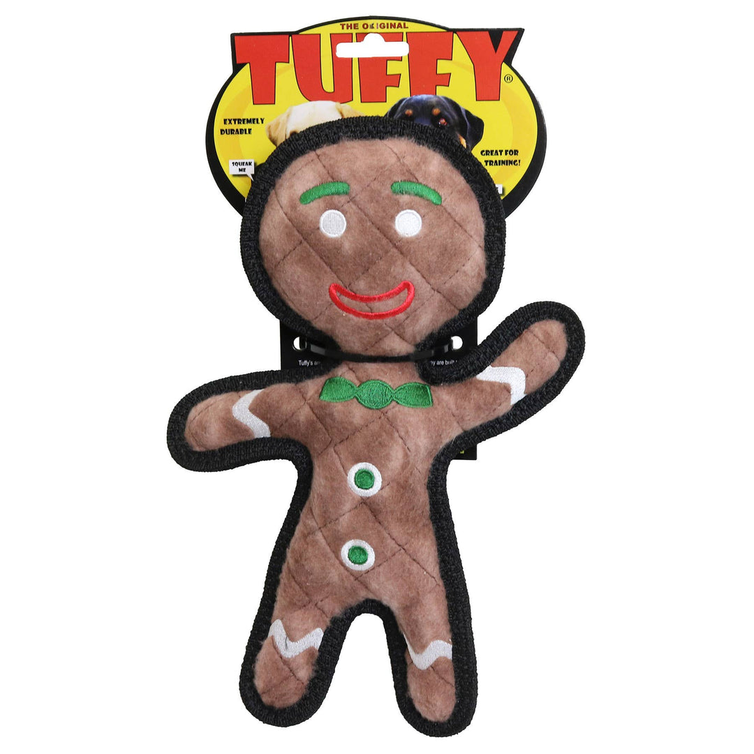 Tuffy Gingerbread Man - Christmas, Durable, Squeaky Dog Toy