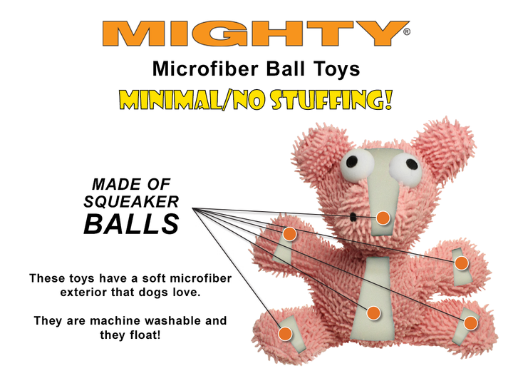 Mighty Microfiber Ball Monster, Durable, Squeaky Dog Toy