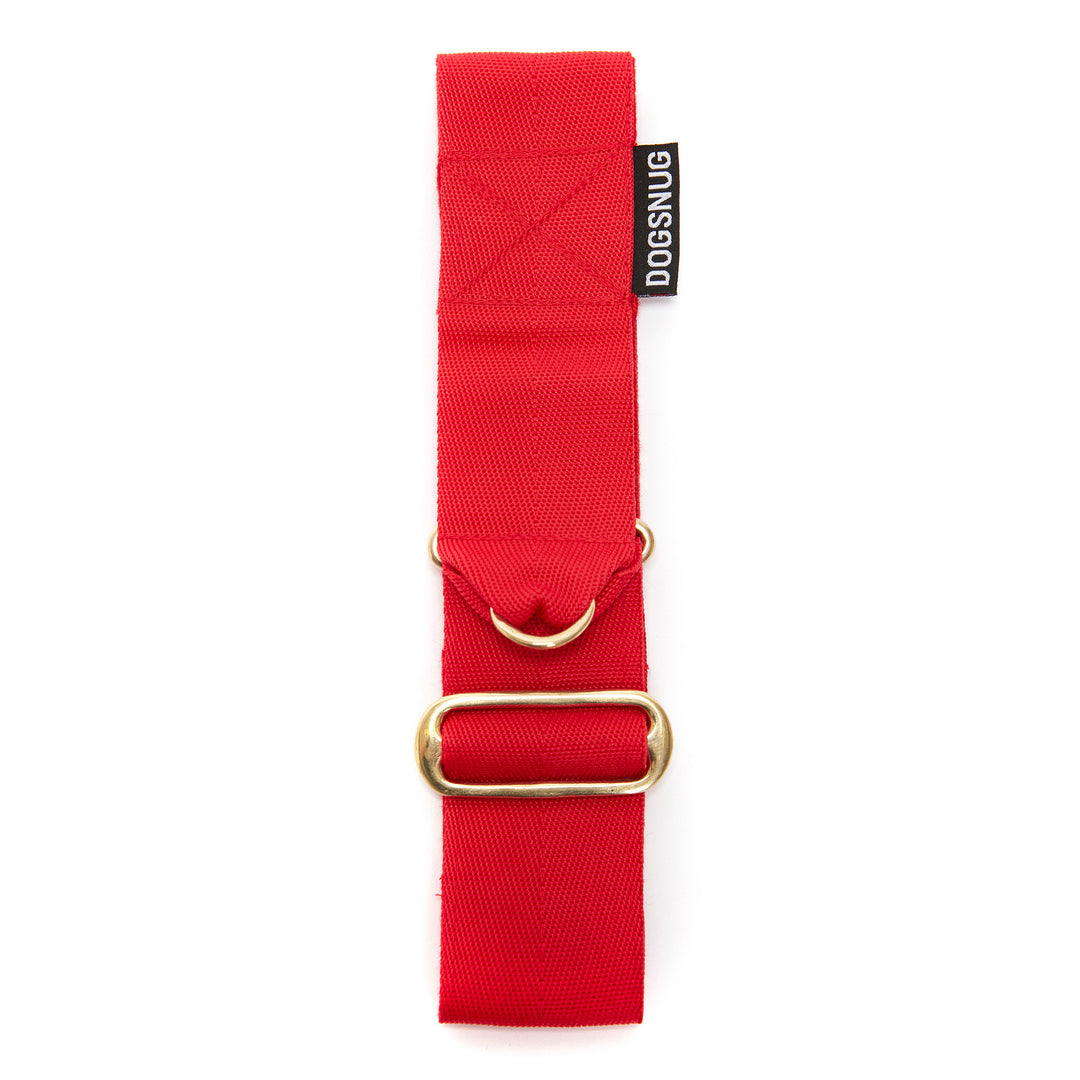 Wide martingale collar in red