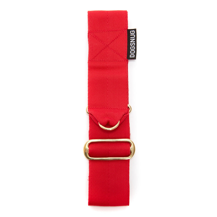 Wide martingale collar in red