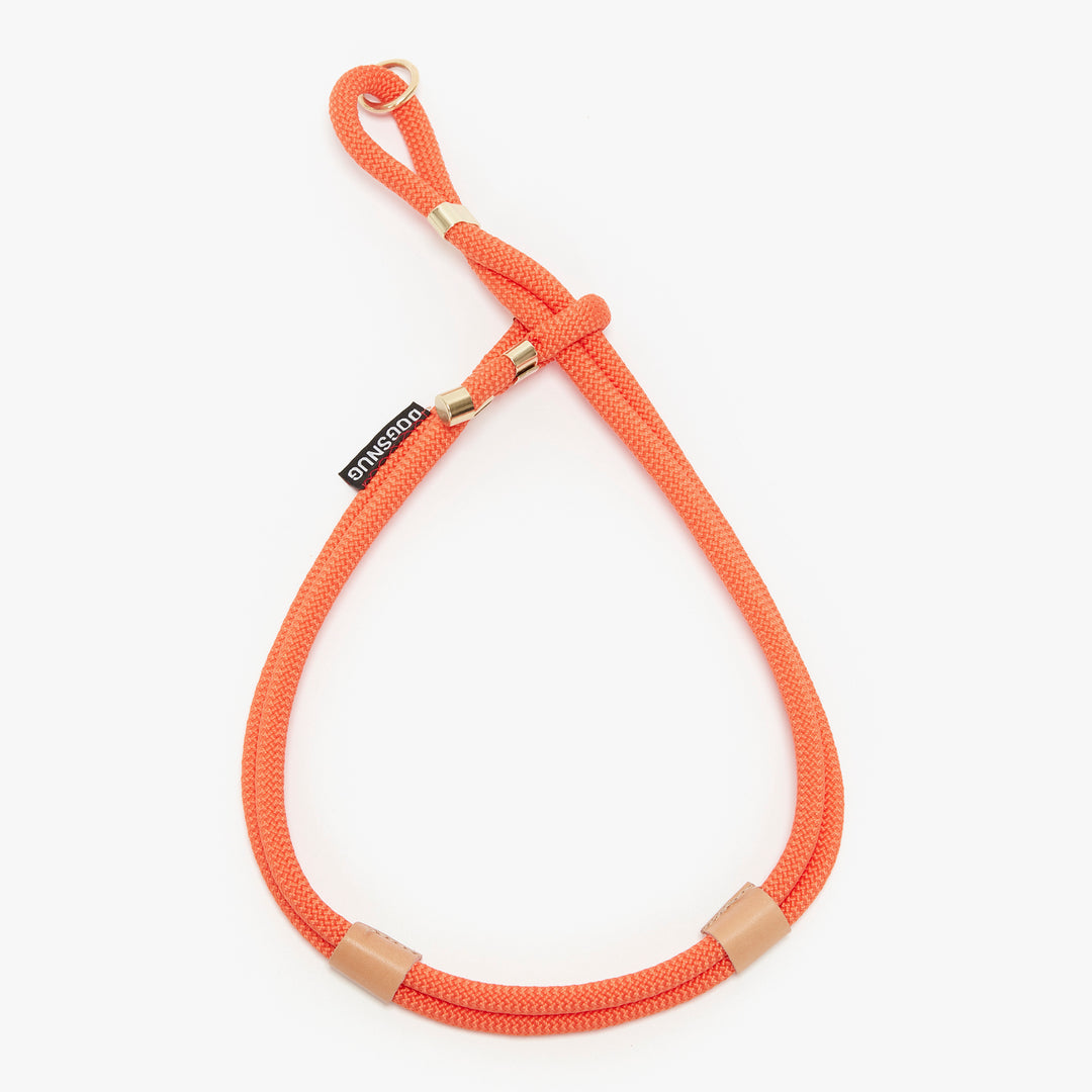 Dog rope harness in orange