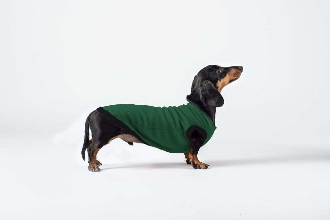 Water Repellent Fleece Jumper Forest Dachshund